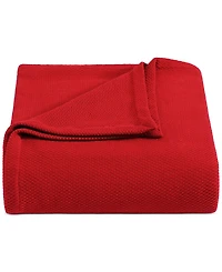Tommy Hilfiger Solid Cotton Pique Blanket