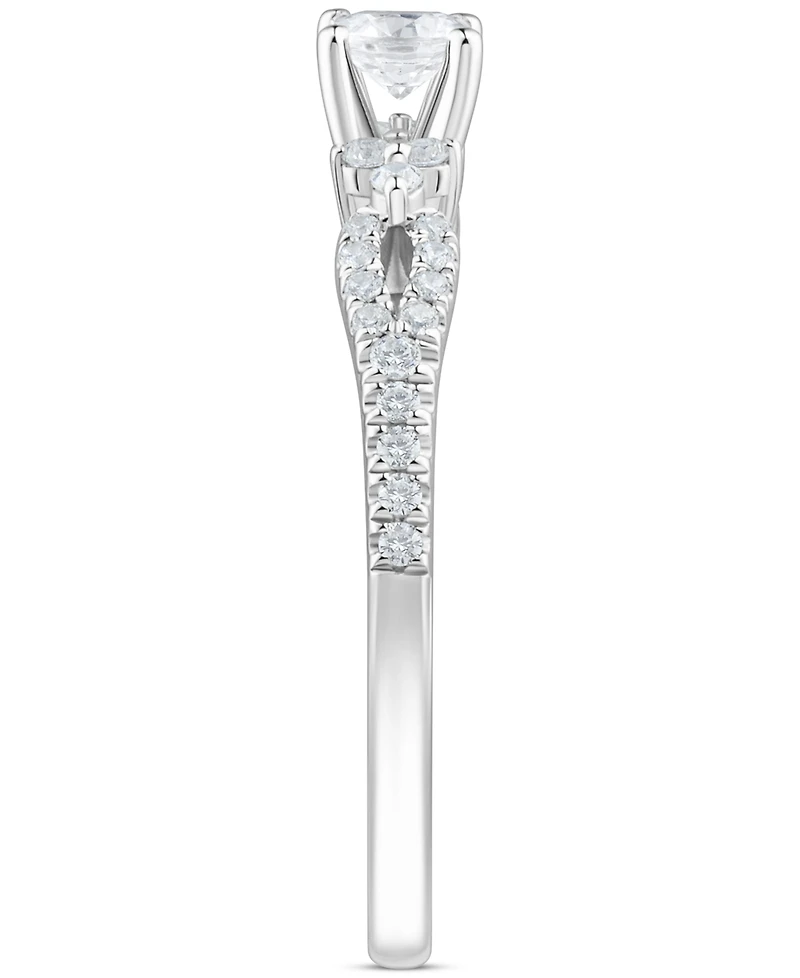 Diamond Princess-Cut Engagement Ring (1/2 ct. t.w.) in 14k White Gold