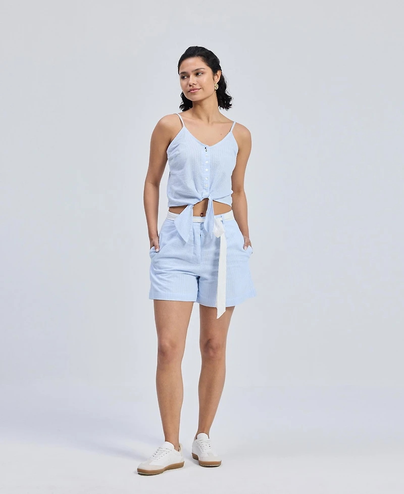 Reistor Women's Regular Fit Shorts Stripes