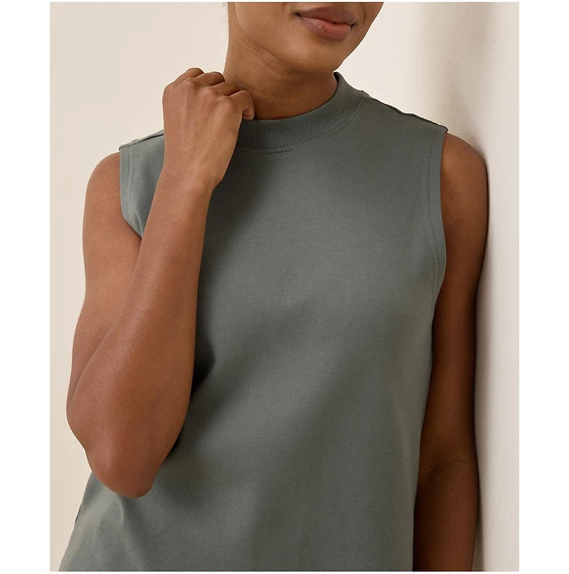 Pact Women's Organic Cotton Airplane Mock Neck Shell
