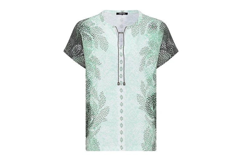 Olsen Women's Panneaux Print Tunic T-Shirt