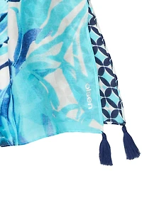Olsen Abstract Palm Print Scarf