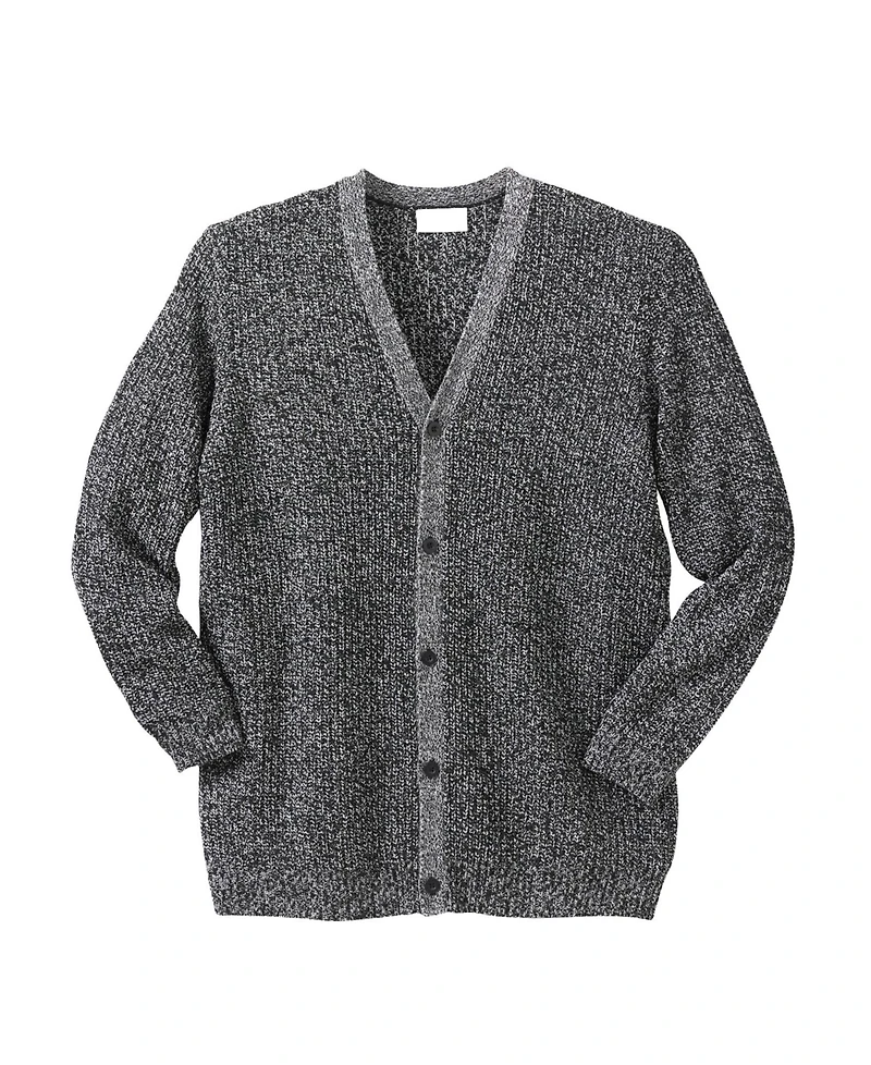 KingSize Men's Big & Tall Shaker Knit V-Neck Cardigan Sweater