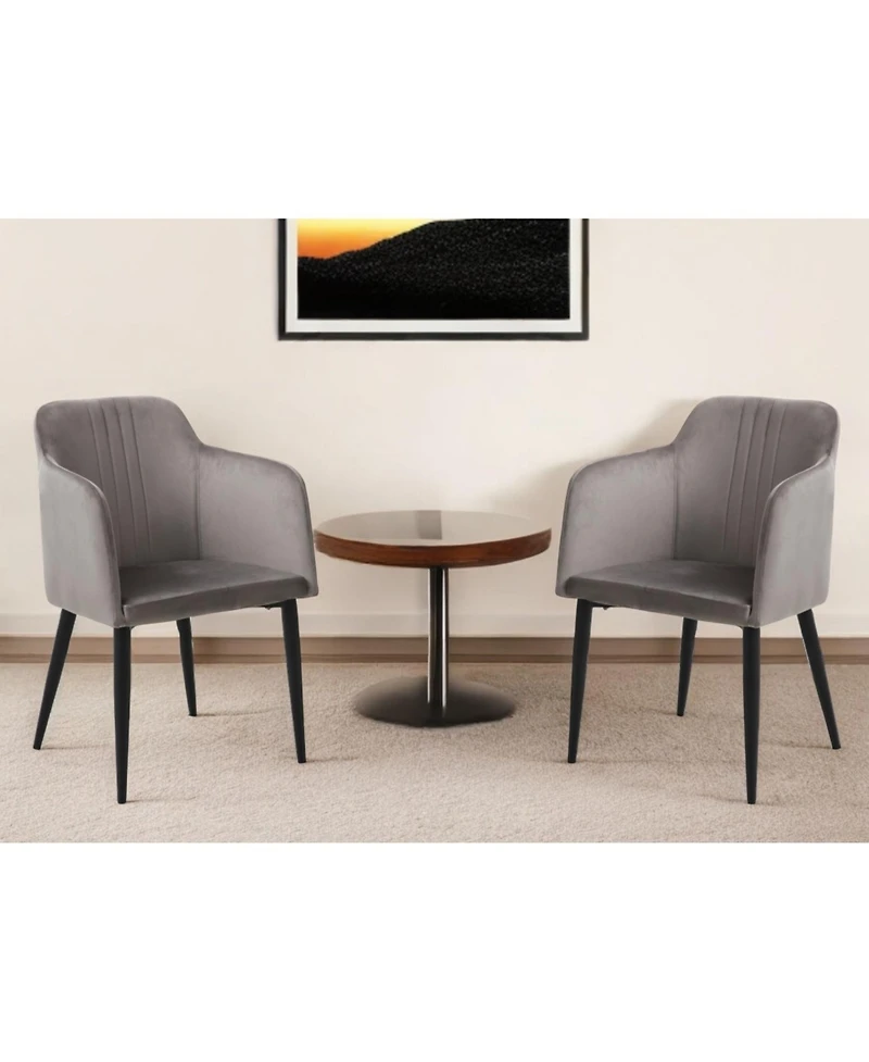 Set of Two Fabric Upholstered Arm Chairs – Versatile and Stylish