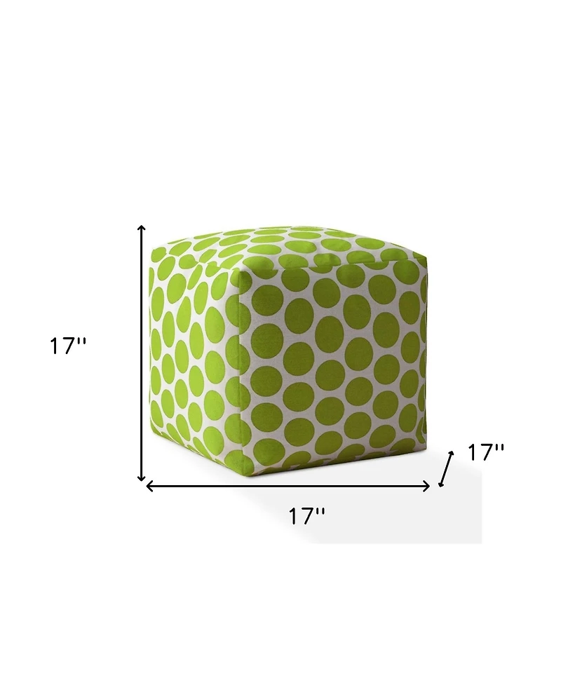 Cotton Pouf Ottoman with Polka Dots – Unique and Cozy Seating