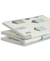 Dream On Me Play Time Reversible & Water-resistant Baby Mat, Cloud Jungle Bear Print