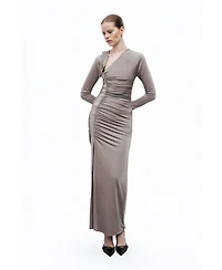 Nocturne Women's Metal Buckle Detailed Maxi Dress