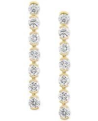 Effy Lab Grown Diamond Linear Drop Earrings (3-3/8 ct. t.w.) in 14k Gold