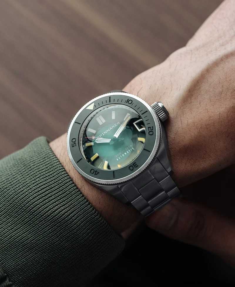 Spinnaker Men's Piccard Automatic Solid Stainless Steel Bracelet Watch, 45mm