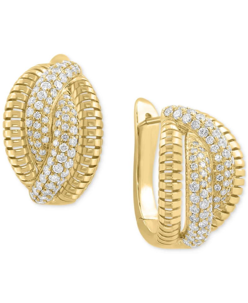 Effy Diamond Pave Abstract Statement Earrings (1-1/10 ct. t.w.) in 14k Gold