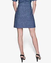 Karl Lagerfeld Paris Women's Embellished A-Line Skirt