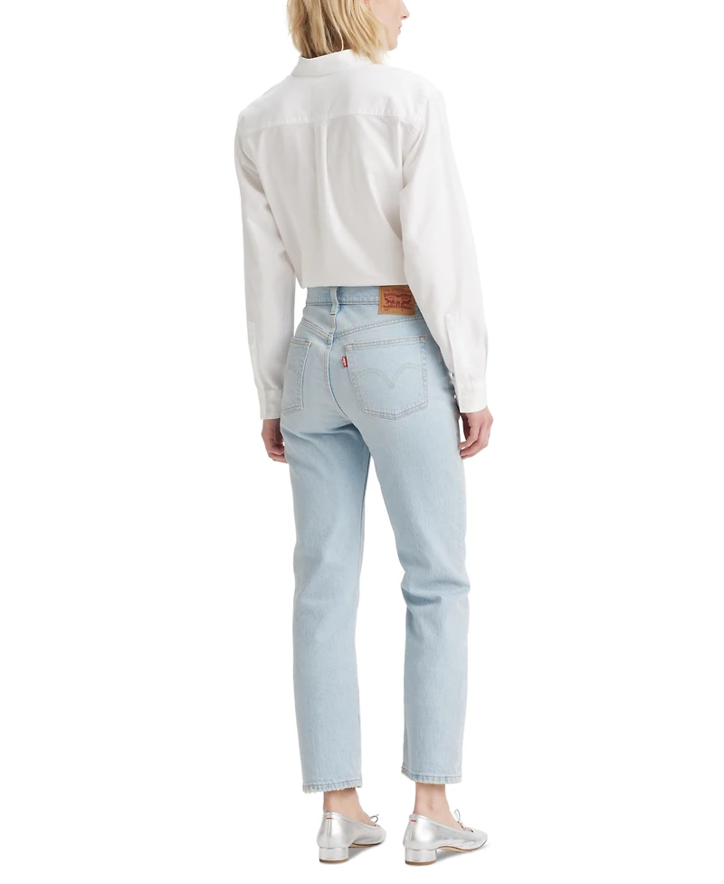 Levi's 501 Cropped Straight-Leg High Rise Jeans