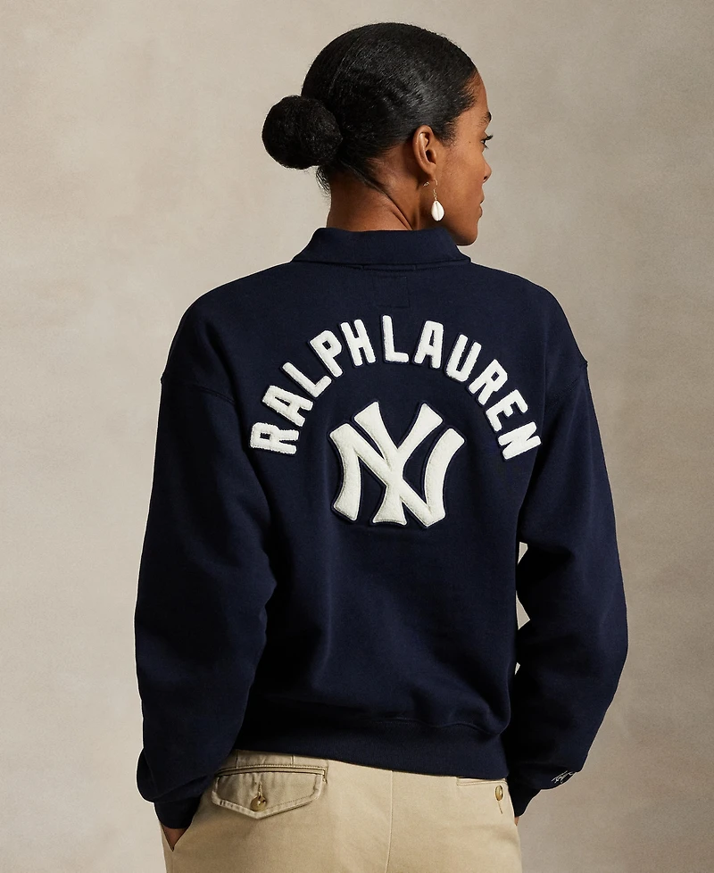 Polo Ralph Lauren Women's Ny Yankees Fleece Long-Sleeve Polo