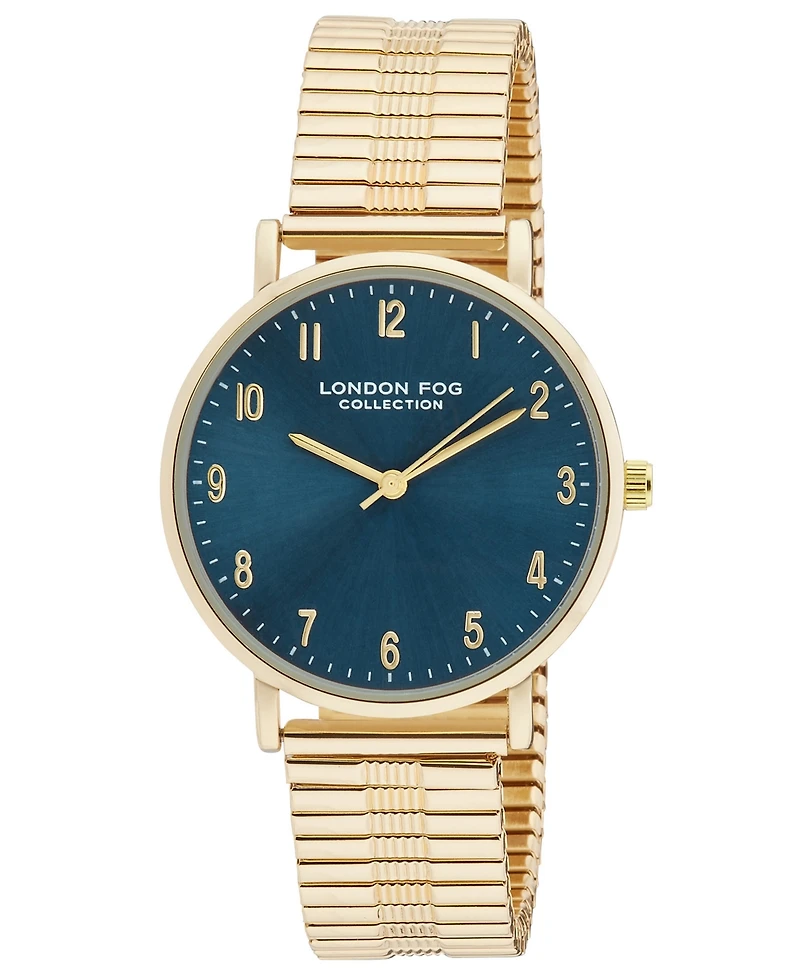 London Fog Unisex Baldwin Gold Link Alloy Watch, 37mm