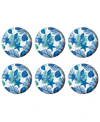 Abode Homewares Coastal Coral 6-Pc. Salad Plates, Service For 6
