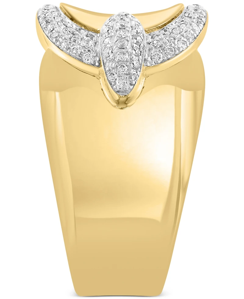 Effy Diamond Buckle Motif Statement Ring (1/5 ct. t.w.) in 14k Gold