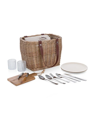 Picnic Time Terrabella Handwoven 15-Piece Picnic Basket
