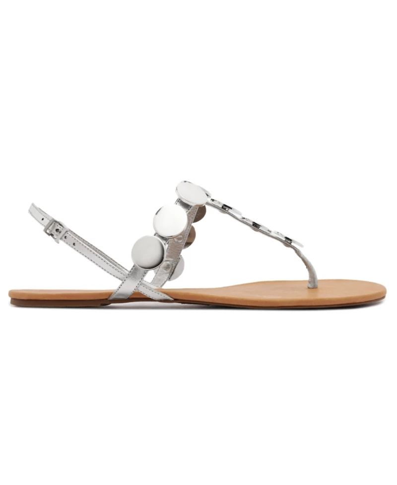 Schutz Women's Acacia T Round Toe Flat Sandals