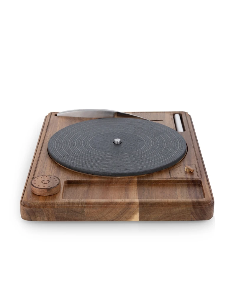 Toscana Turntable Acacia and Slate Cheese Board Set