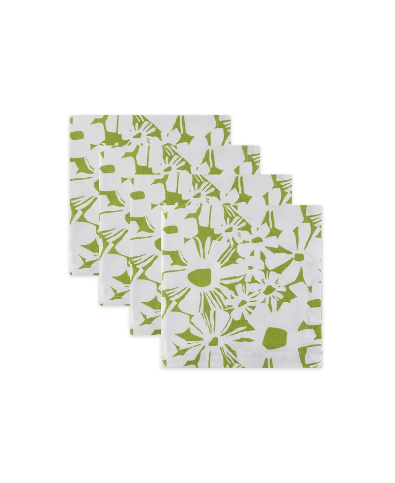 Tableau Blooms Set of 4 Napkins, 8.25" x 8.25"