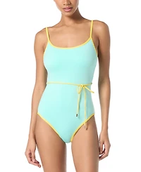 Kate Spade Belted Classic One-Piece Swimsuit