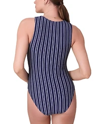 Andie Women's The Malibu Nautical Stripe One-Piece Swimsuit