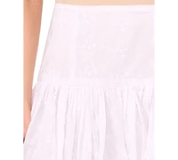 CeCe Women's Bubble-Hem Cotton Mini Skirt