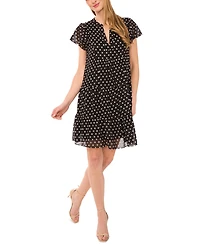 CeCe Women's V-Neck Flutter Sleeve Mini Dress
