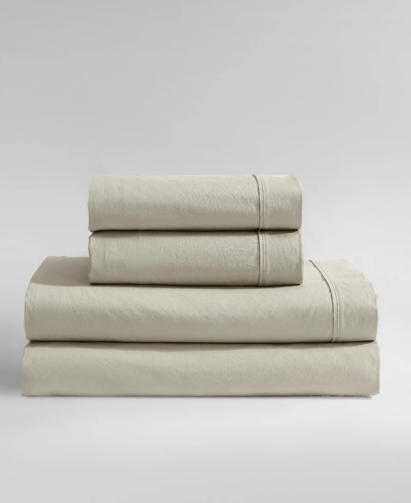 Calvin Klein Washed 200-Thread Count Cotton 3-Pc. Sheet Set