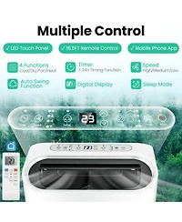 Gymax Btu Ashrae Portable Air Conditioner Controlled by WiFi Smart App & Remote