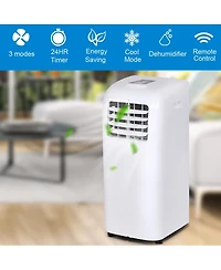 Gymax Portable Air Conditioner Cooling Fan Dehumidifier 8000BTU Ashrae w/ Remote Control