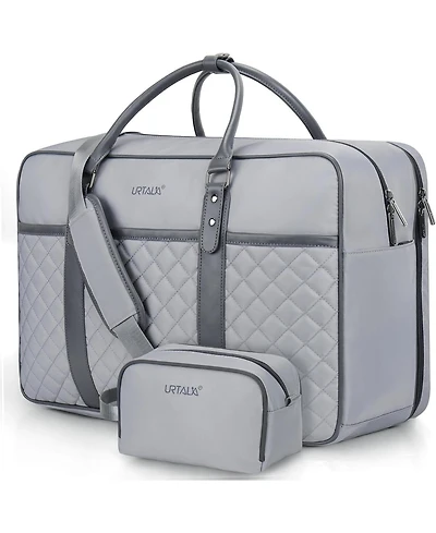 Urtala Travel Duffle Bag for Men, Weekender Bag for Women with Toiletry Bag, Carry On Overnight Bag with 17.3 inch Laptop Compartment (Black)