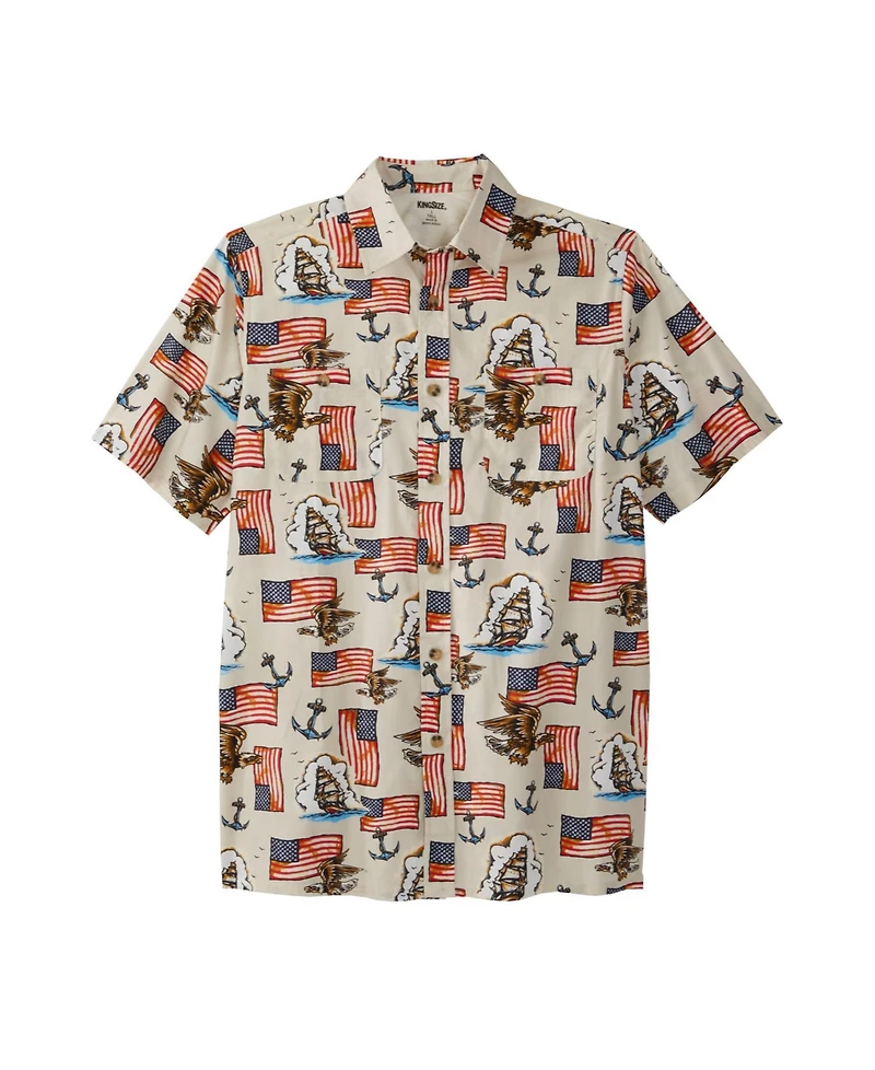 KingSize Men's Short Sleeve American Sport Shirt
