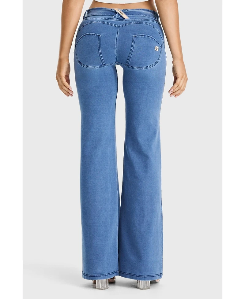 Freddy Women's Belted Low-Rise Sculpting Flare Jeans