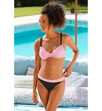 Lascana Women's Gingham Underwire Bikini Swimsuit Top Bra Sizing