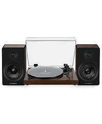 Fluance RT81+ Elite Vinyl Turntable (White) and Ai61 6.5" Stereo Bookshelf Speakers (White Walnut) Bundle: High Fidelity Sound, Detailed Audio Re