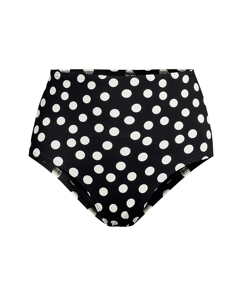 Lands' End Plus Sculpting Suit High Waisted Bikini Bottoms