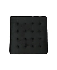 Extra Large Tufted Square Cocktail Ottoman, Upholstered in Soft Velvet, Seating, Footrest or Coffee Table-The Pop Home