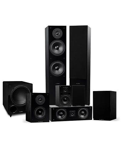 Fluance Elite High Definition Surround Sound Home Theater 7.1 Speaker System including Floorstanding Towers, Center Channel, Surround, Rear a