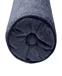 Edie@Home Delmonico Chenille Lumbar Neck Roll Decorative Pillow, 7"x18"