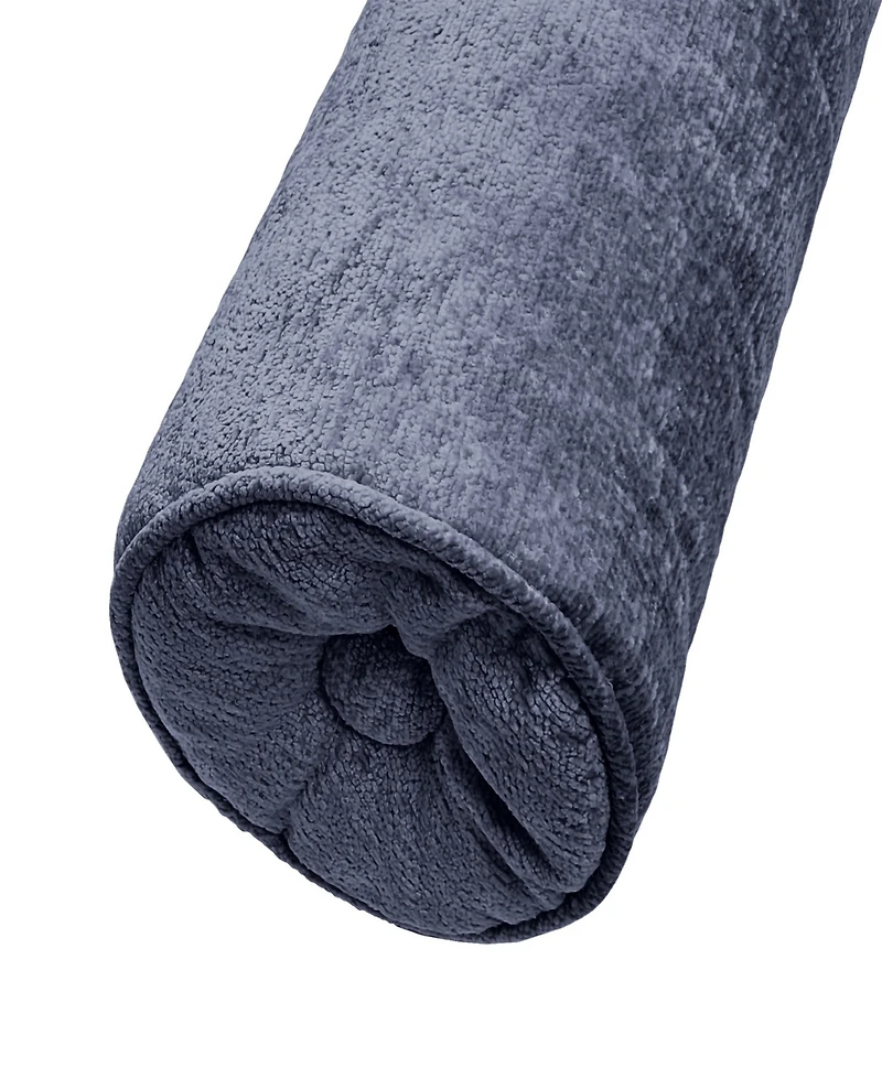 Edie@Home Delmonico Chenille Lumbar Neck Roll Decorative Pillow, 7"x18"