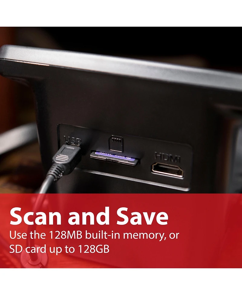 Magnasonic All-In-One 24MP Film Scanner with Large 5" Display & Hdmi, Long Tray 35mm Slide Film Holders, Converts 35mm/126/110/Super 8 Film & 135