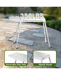 Cowsar 100% Food Grade 304 Stainless Steel Bbq Grill Table fits Tabletop Griddle, Indoor Grill Table with 4 Adjustable Legs, Portable Grill Stand for