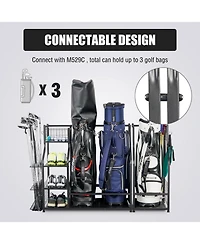 Mythinglogic Golf Storage Garage Organizer and Other Golfing Equipment Rack