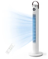 Ltmate Global Inc. Tower Fan with Remote, 46 Inch Oscillating Fan with 24-Hour Timer, Quiet Floor Fan with 3 Modes & 3 Speeds Settings, Sleep Light Of