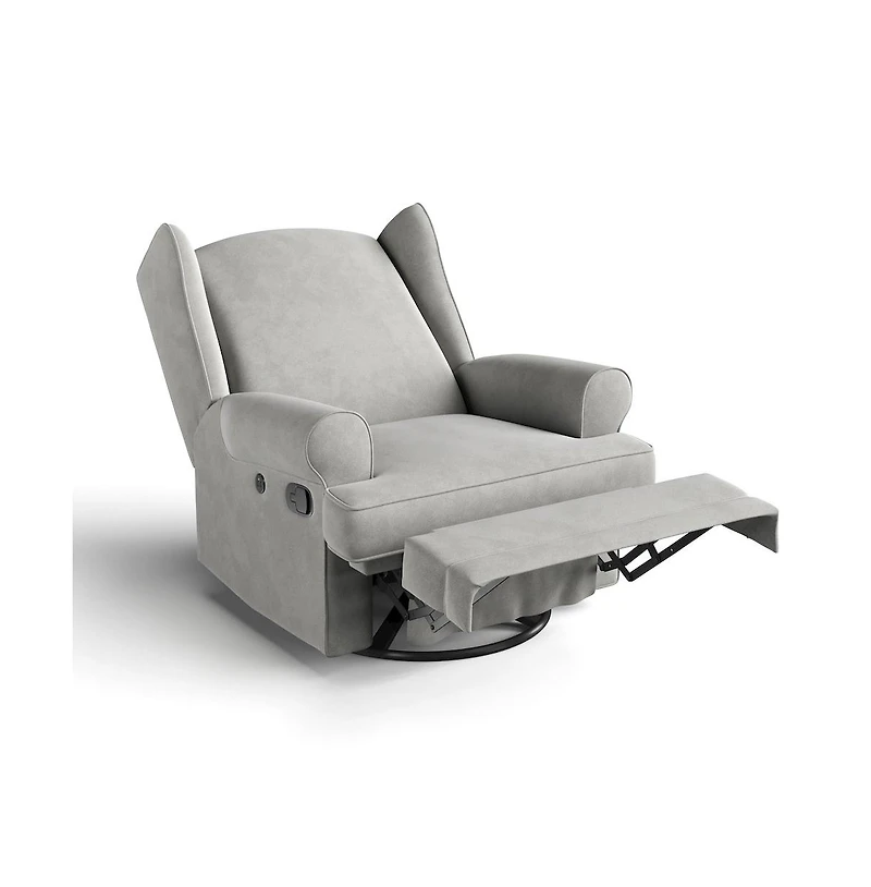 Storkcraft Serenity Wingback Upholstered Recliner Glider