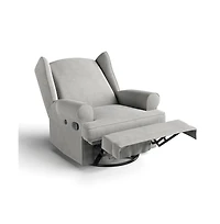 Storkcraft Serenity Wingback Upholstered Recliner Glider