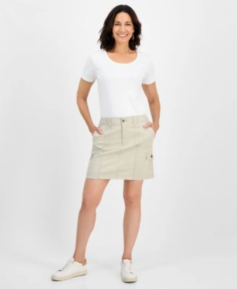 Style Co Womens Zig Zag Cargo Pocket Skirt 2p 24w Exclusively At Macys