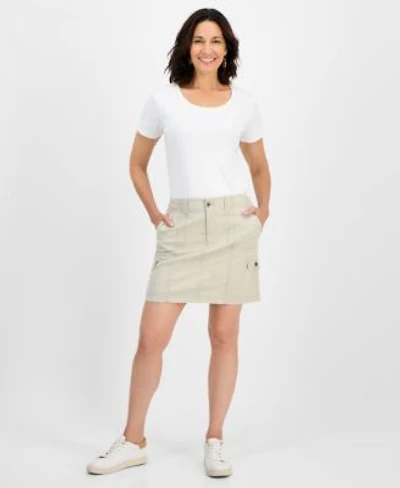Style Co Womens Zig Zag Cargo Pocket Skirt 2p 24w Exclusively At Macys