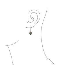 Bling Jewelry Rainbow Nautical Abalone Sea Shell Dangle Earrings in Sterling Silver